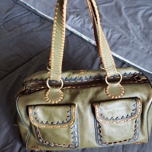 Gorgeous Leather Purse w/Padlock & Key